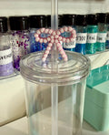 Pink Bow Straw Cup Accessories
