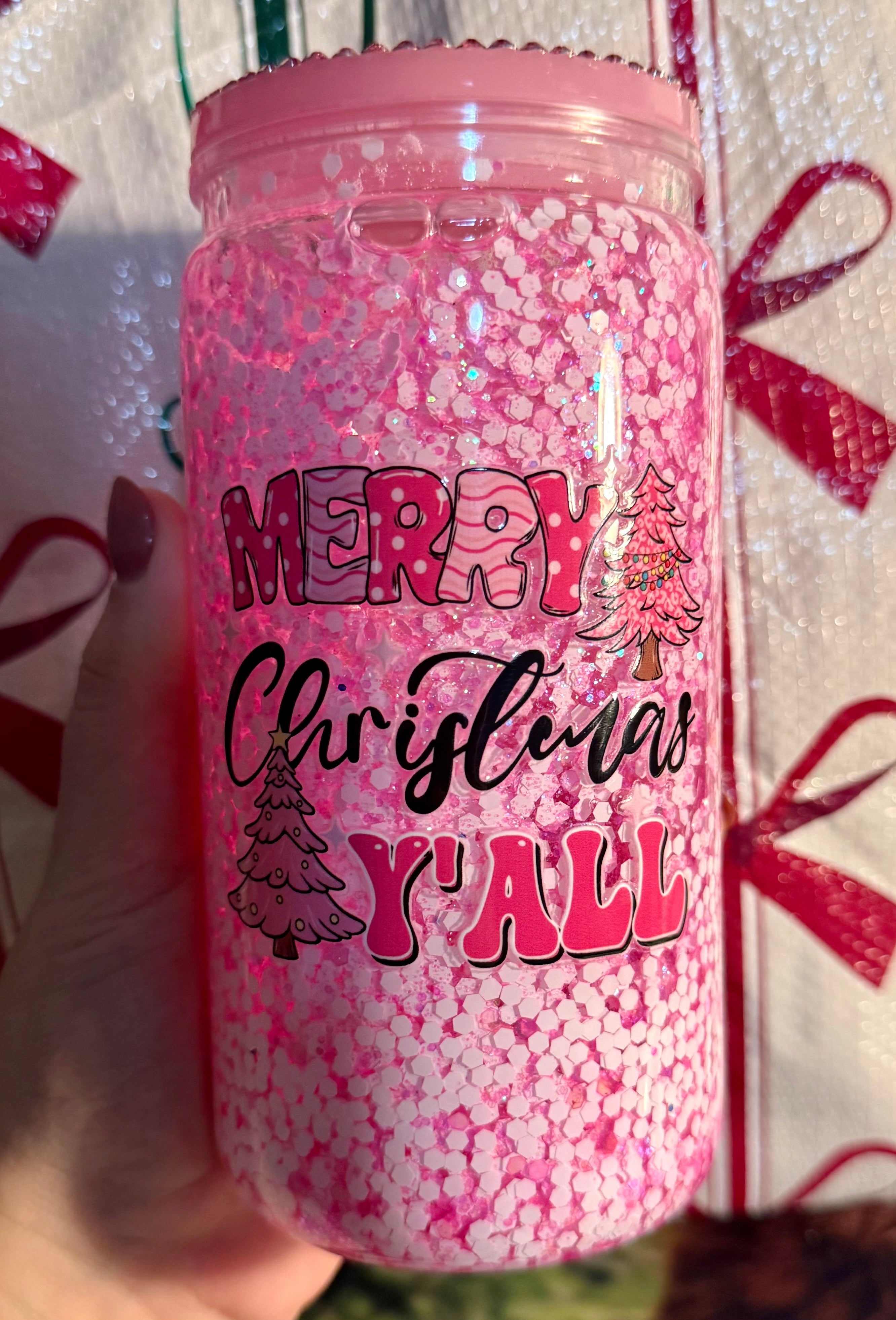 Merry Christmas Yall Pre-Made Tumbler