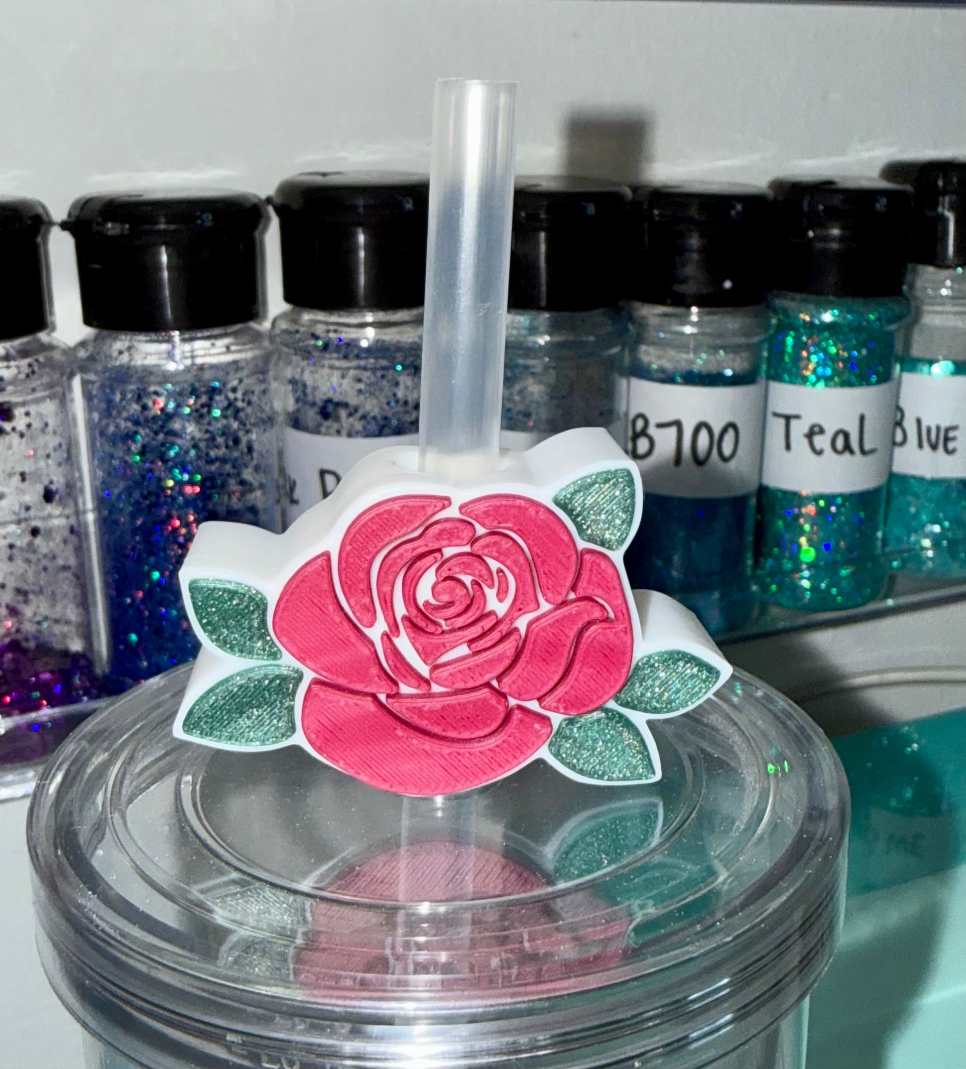 Rose Straw Cup Accessories