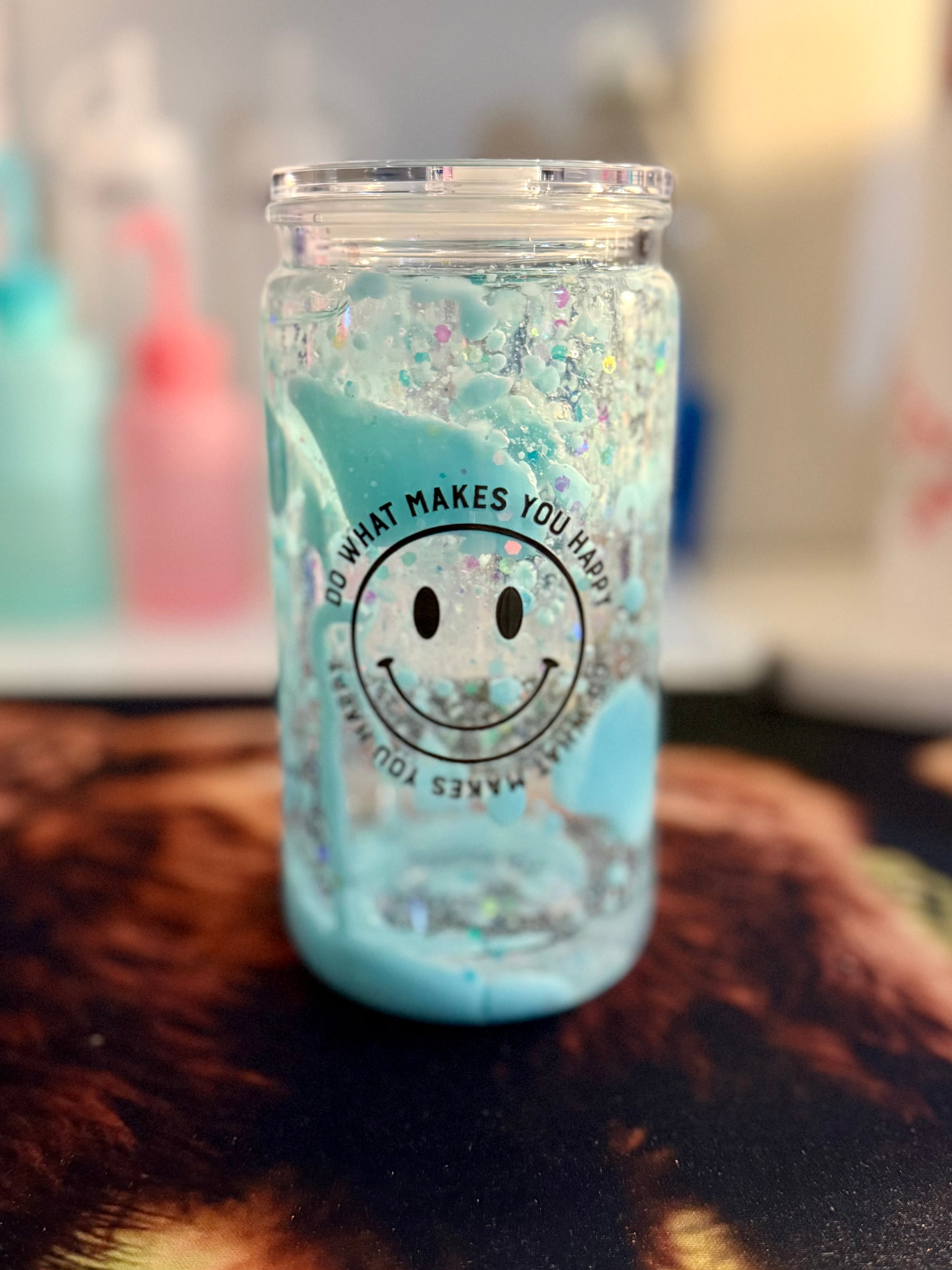 Smiley Face Pre-Made Tumbler