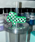 Green Mama Checked Straw Cup Accessories