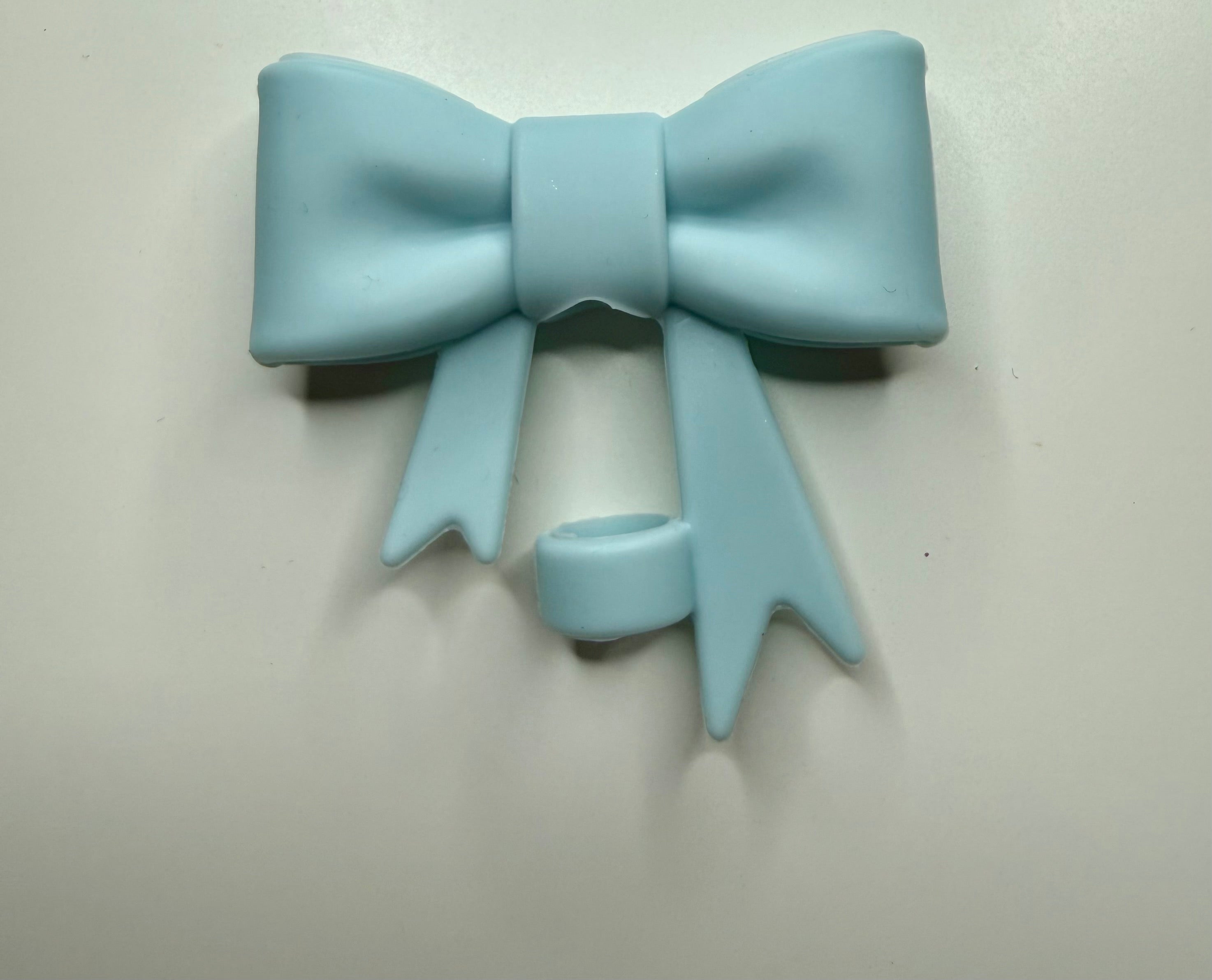 Blue Bow Straw Topper Accessories