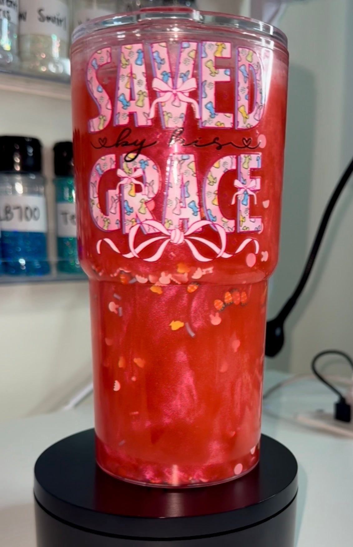 Saved By His Grace Pre-Made Tumbler