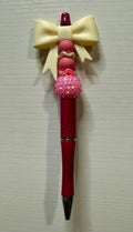 Cream Bow Pen