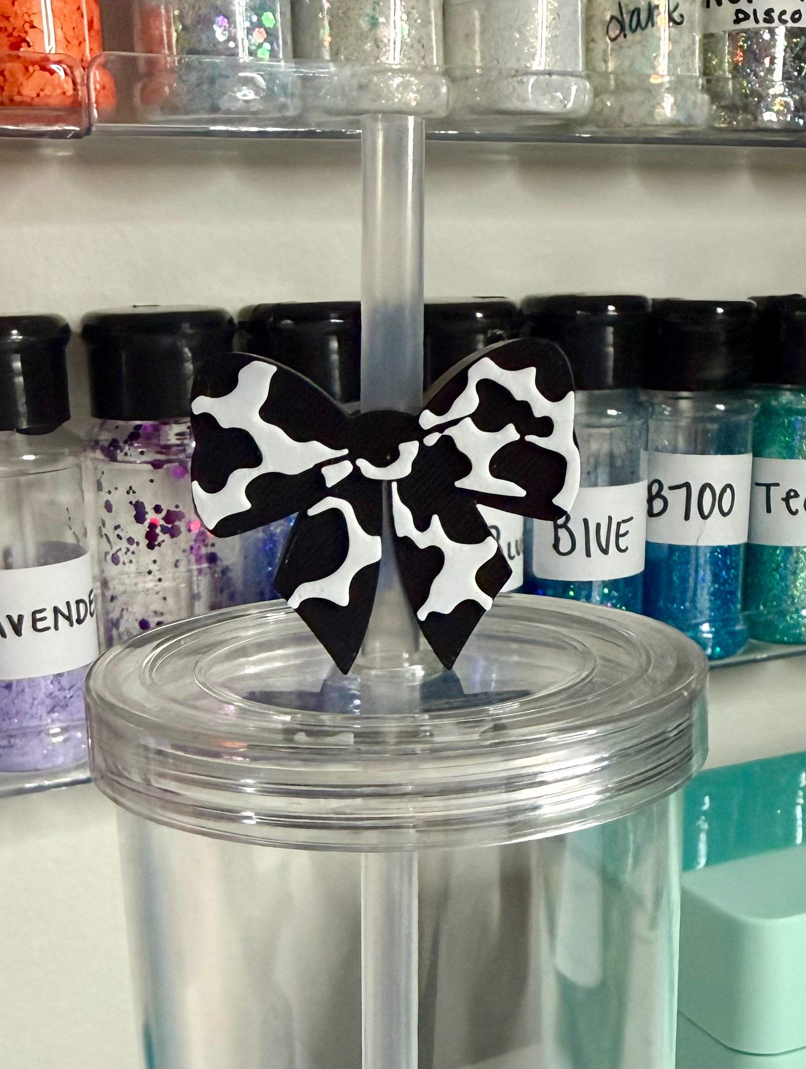 Cow Bow Straw Cup Accessories